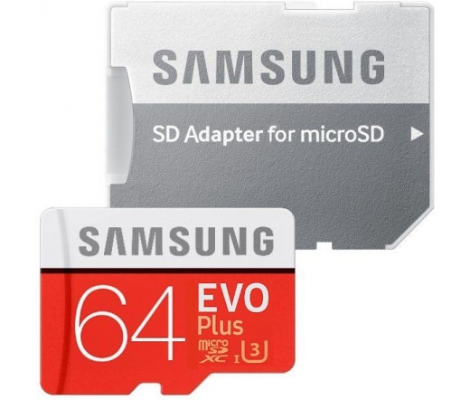 Samsung MicroSDXC 64GB EVO Plus CL10 + adapter