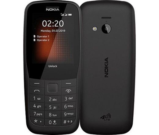 Nokia 220 4G DS fekete