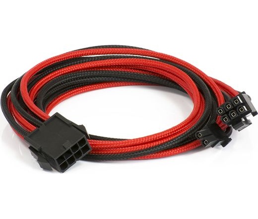 Phanteks 6+2 tűs PCIe hosszabbító fekete-piros