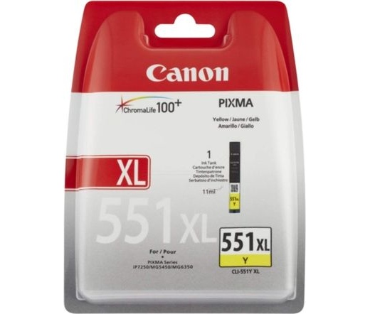 Canon CLI-551Y XL sárga blister w/security