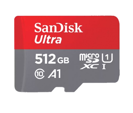 SanDisk Ultra MicroSDXC CL10 A1 512GB + adapter