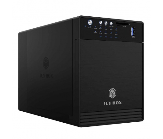 Icy Box 4x 2.5"/3.5" Raid ház + USB 3.1 Type-C hub