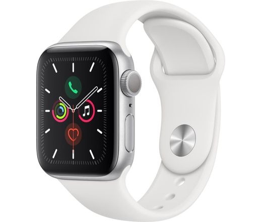 Apple Watch S5 40mm alu ezüst/fehér sportszíj