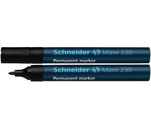 Schneider Alkoholos marker, 1-3 mm fémházas fekete