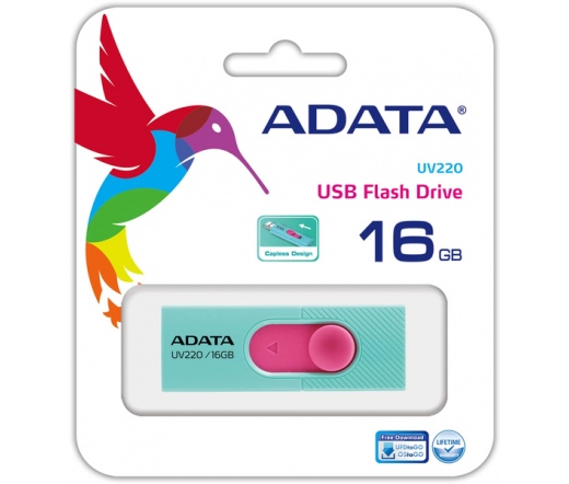 ADATA UV220 16GB USB 2.0 Zöld - Pink Pendrive
