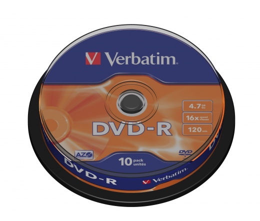 VERBATIM DVD-R 4,7GB 16X CAKE*10  43523