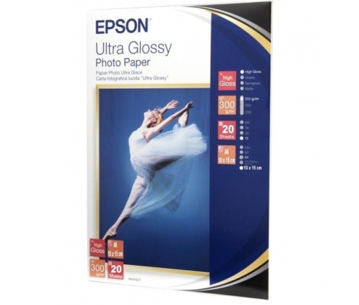 EPSON ULTRA GLOSSY PHOTO PAPER  10x15 300g 20lap