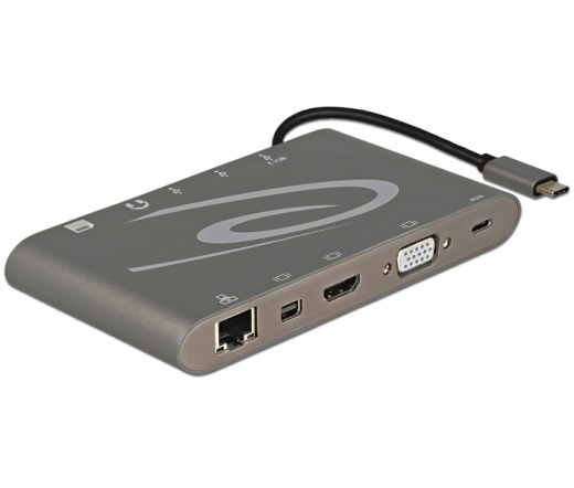 Delock USB Type-C™ 3.1-es dokkolóállomás, 4K 30 Hz
