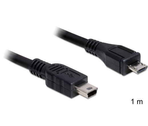 Delock USB 2.0 micro-B apa > USB mini apa 1 m