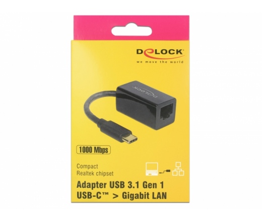 Delock USB 3.1 Type-C > Gigabit LAN RJ-45 