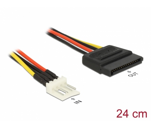 DELOCK Power Cable SATA 15 pin male > 4 pin floppy
