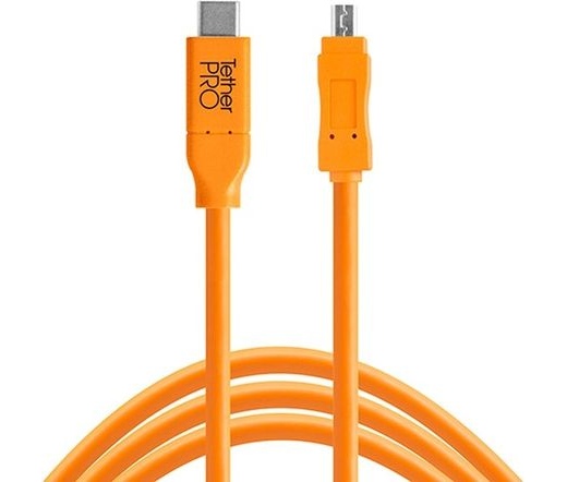 TT TetherPro USB Type C > Mini-B 5pin 4.6m narancs