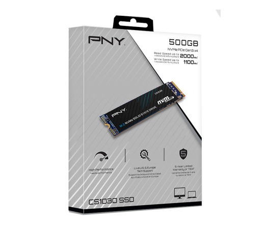 PNY CS1030 M.2 NVMe PCIe Gen3 x4 SSD 500GB