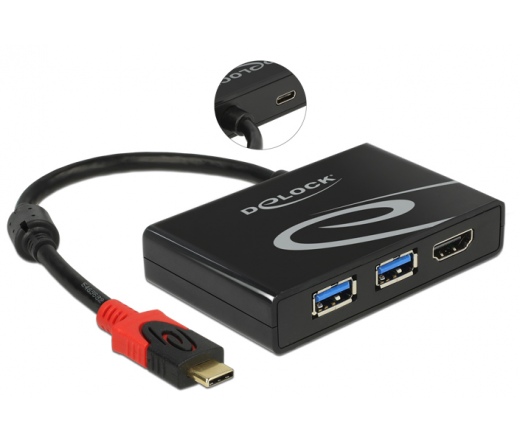 Delock Adapter Type-C apa > 2x USB 3.0-A + 1x HDMI