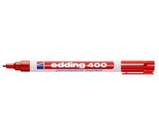 Edding "400" Alkoholos marker, 1 mm, piros
