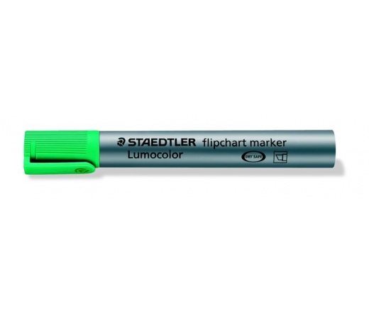Staedtler Flipchart marker, 2,5 mm, vágott, zöld