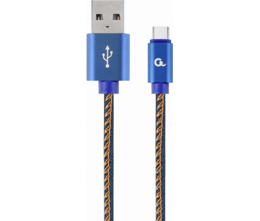Gembird prémium USB-A/C jeans (denim) 1m kék