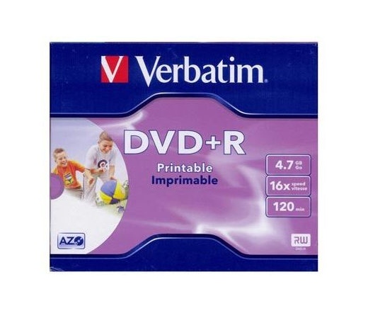Verbatim DVD+R 4,7GB 16x doboz nyomtatható