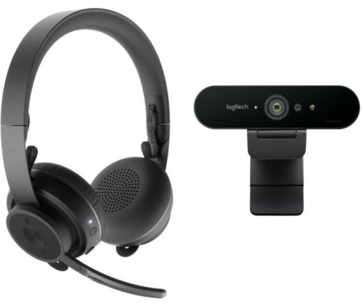 Logitech Brio 4K webkamera + Zone Wireless headset