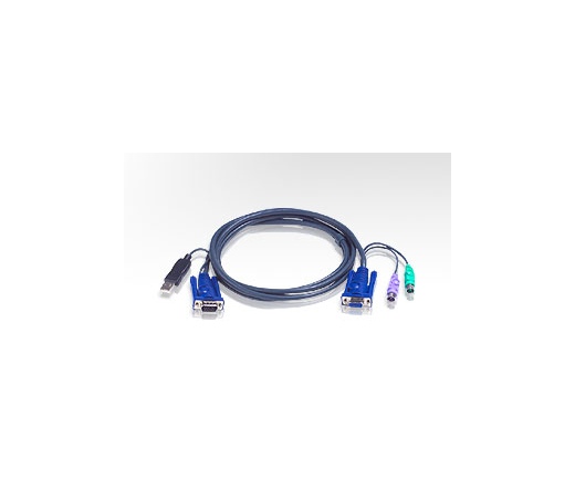 ATEN CONSOLE Kábel PS/2 sw.- USB KVM 6m