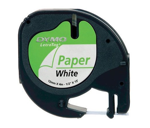 Dymo címke LetraTag papír 12mm fehér