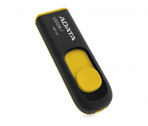 Adata DasDrive UV128 64GB USB3.0 fekete-sárga