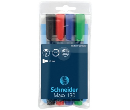 Scneider Alkoholos marker készlet, 1-3 mm, 4 db. 