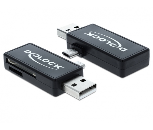 Delock Micro USB OTG-kártyaolvasó + USB A