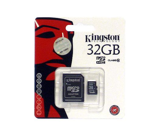 Kingston Micro SD 32GB + SD Adapter CL10