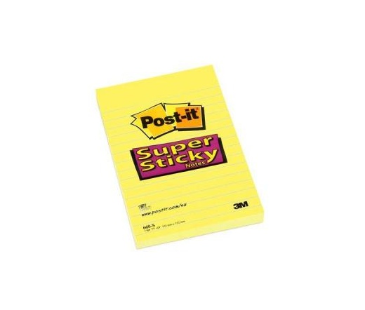 3M Postit Öntapadó jegyzettömb, Super Sticky sárga