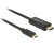 Delock USB Type-C (DP alt / Tb 3) > HDMI  1m fek.