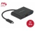 Delock USB Type-C > HDMI 4K30Hz + USB Type-A+C