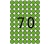Etikett Apli 19 mm kör, színes A5 hordozón zöld