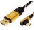 Roline USB 2.0 A - C arany 90°-ban ívelt 0,8m