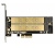 Delock PCIex4 kártya M.2 SATA + M.2 PCIe NVMe